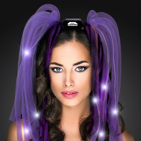 Blank or imprinted. Custom Light Up Hair Noodles Headband... from ASI 34194 ALightPromos / Alight Promotional Products