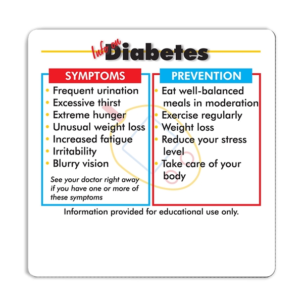 Health and safety information magnet with full color process graphics.... from ASI 92977 UniversalPromo, Inc / UP Line