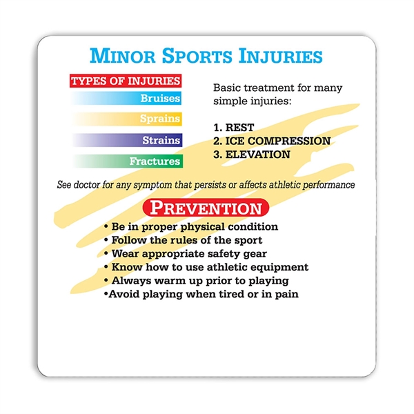 Health and safety information magnet with full color process graphics.... from ASI 92977 UniversalPromo, Inc / UP Line