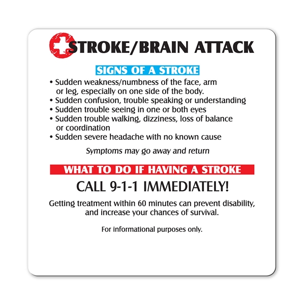 Health and safety information magnet with full color process graphics.... from ASI 92977 UniversalPromo, Inc / UP Line