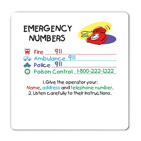 Health and safety information magnet with full color process graphics.... from ASI 92977 UniversalPromo, Inc / UP Line