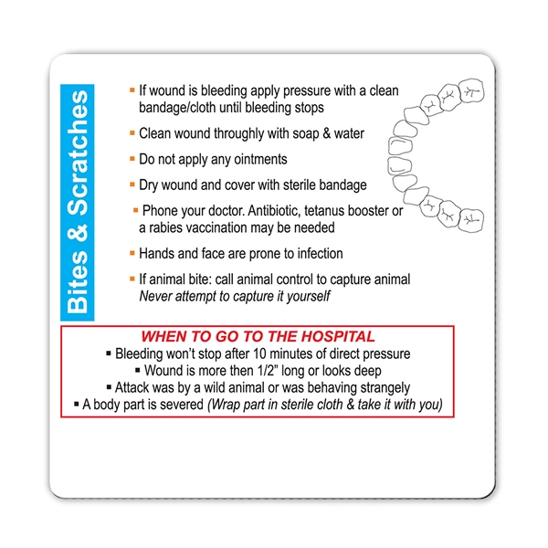 Health and safety information magnet with full color process graphics.... from ASI 92977 UniversalPromo, Inc / UP Line