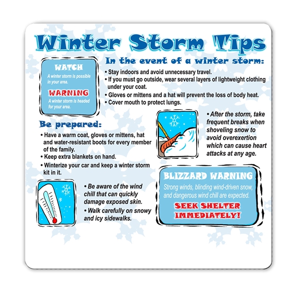 Health and safety information magnet with full color process graphics.... from ASI 92977 UniversalPromo, Inc / UP Line