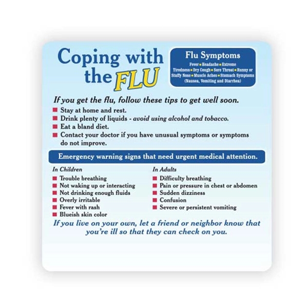 Health and safety information magnet with full color process graphics.... from ASI 92977 UniversalPromo, Inc / UP Line