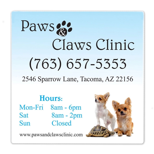 Health and safety information magnet with full color process graphics.... from ASI 92977 UniversalPromo, Inc / UP Line