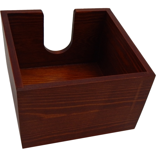 5.54" x 5.54" x 4.36" square shaped cherry wood napkin holder.... from ASI 62677 iline PROMO (The Innovative Line) / iline PROMO (The Innovative Line)