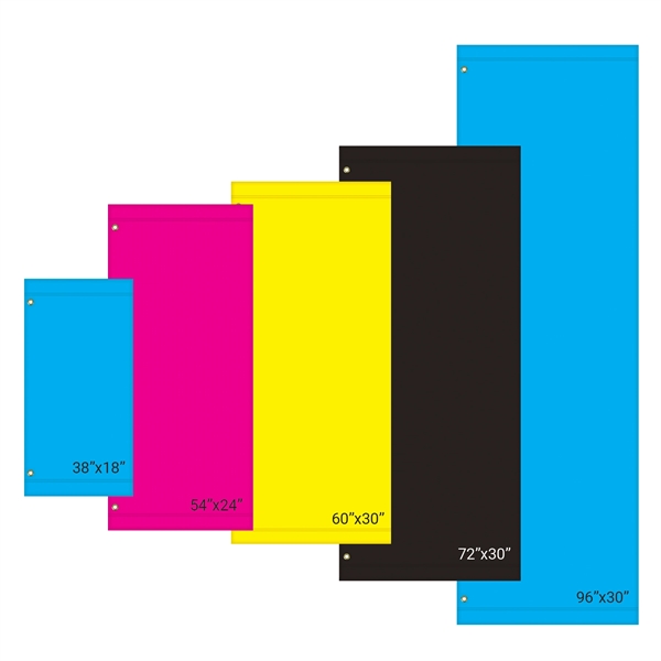 Custom digitally printed avenue banner. 96" x 30"... from ASI 80228 Quinn