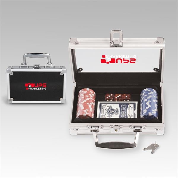 Poker set with 50 chips and aluminum playing case.... from ASI 46755 Cosmo Promos