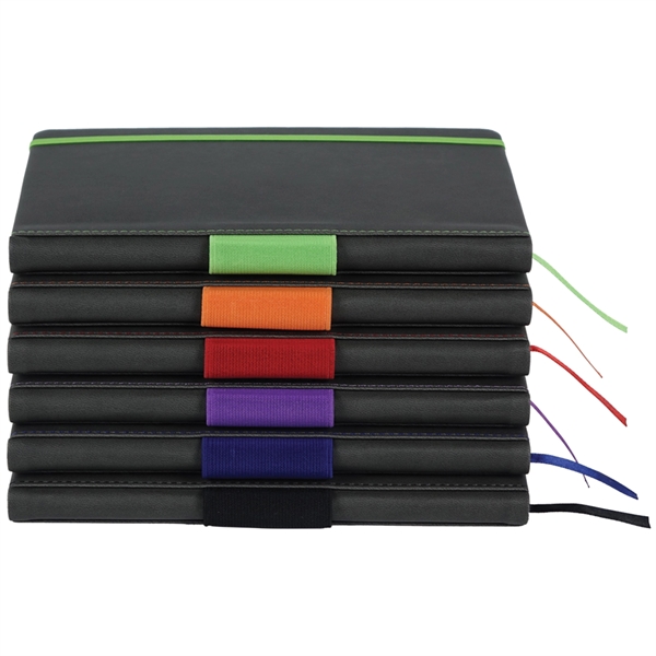 Soft leatherette two tone notebook featuring a matching ribbon bookmark and... from ASI 34800 Alstar Creations