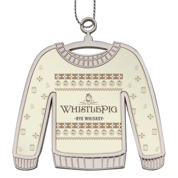 2.5" die cast zinc alloy Christmas ugly sweater two-sided hanging ornament.... from ASI 52263 EMT / EMT EMT EASY