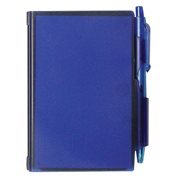 Memo pad with pen lock with white unlined paper. 80 pages.... from ASI 99030 Zipline / MainStream Promotions™