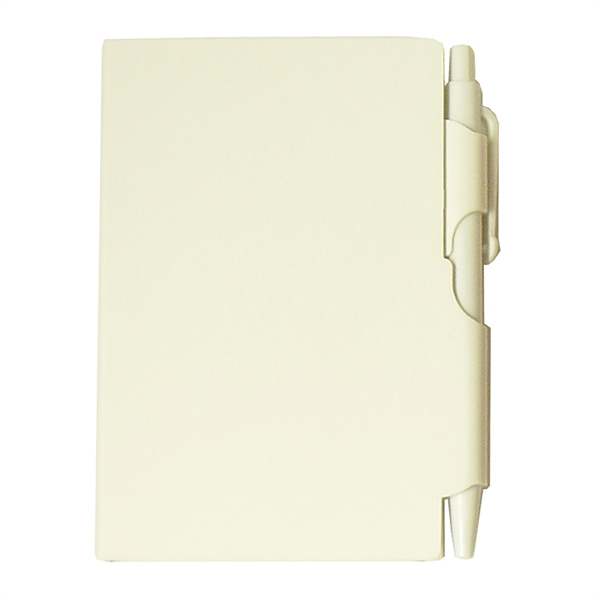 Memo pad with pen lock with white unlined paper. 80 pages.... from ASI 99030 Zipline / MainStream Promotions™
