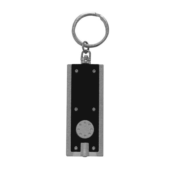 Plastic rectangular key chain with LED light.... from ASI 99030 Zipline / MainStream Promotions™