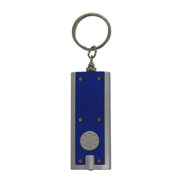 Plastic rectangular key chain with LED light.... from ASI 99030 Zipline / MainStream Promotions™