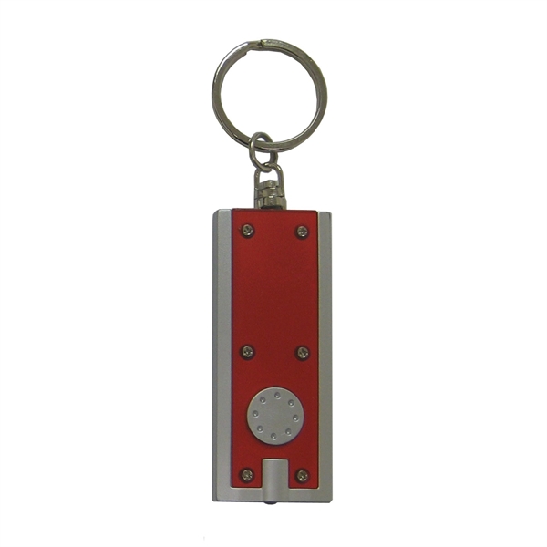 Plastic rectangular key chain with LED light.... from ASI 99030 Zipline / MainStream Promotions™