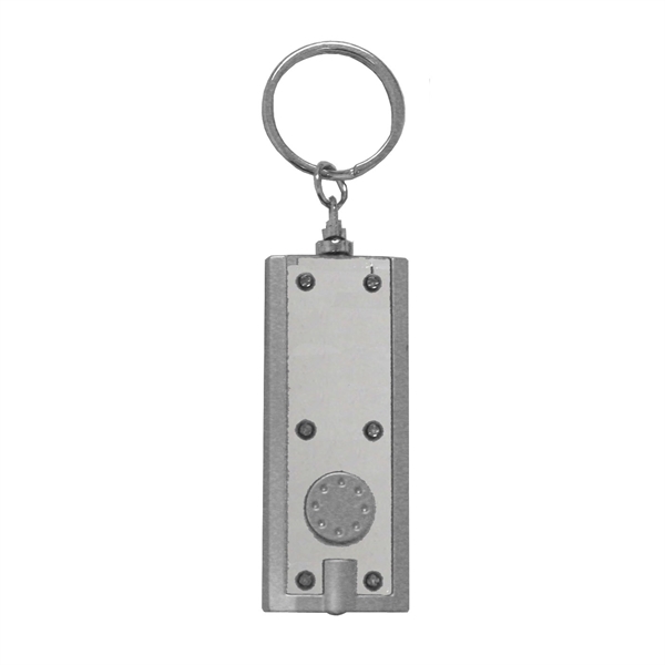 Plastic rectangular key chain with LED light.... from ASI 99030 Zipline / MainStream Promotions™
