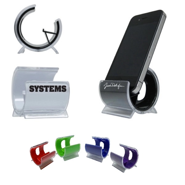 Round ledge plastic cell stand.... from ASI 99030 Zipline / MainStream Promotions™