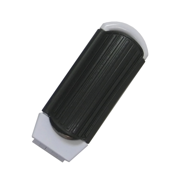 White folding brush and mirror. Black tips, folds and reflects.... from ASI 99030 Zipline / MainStream Promotions™