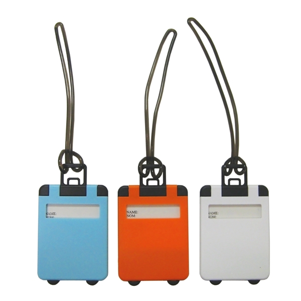 Plastic suitcase luggage tag.... from ASI 99030 Zipline / MainStream Promotions™