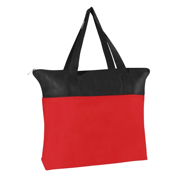 Non-Woven Zippered Tote Bag.  Made of 80 Gram Non-Woven, Coated... from ASI 61125 Hit Promotional Products / Hit®
