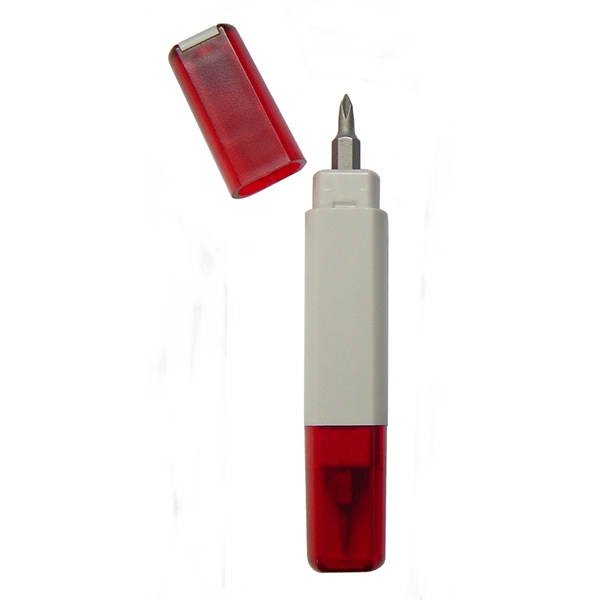Plastic pen shaped screwdriver tool with 2 bits.... from ASI 99030 Zipline / MainStream Promotions™