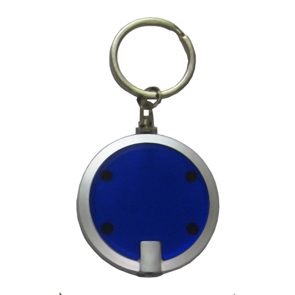 Round white LED key chain. Product material: PS (Body); Steel (Keychain).... from ASI 99030 Zipline / MainStream Promotions™