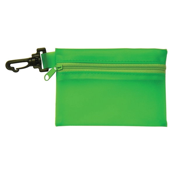 PVC pouch with clip. Product material: PVC (Bag); POM (Clip); Nylon... from ASI 99030 Zipline / MainStream Promotions™