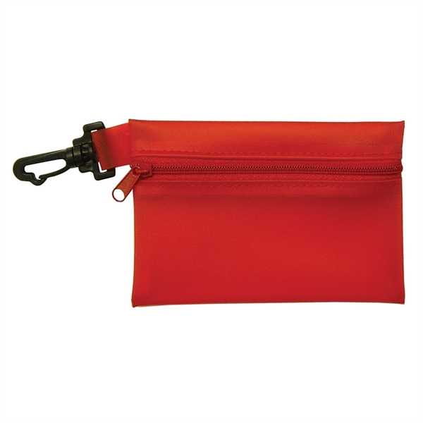 PVC pouch with clip. Product material: PVC (Bag); POM (Clip); Nylon... from ASI 99030 Zipline / MainStream Promotions™