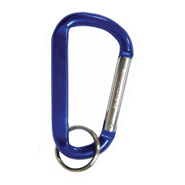Aluminum carabiner with steel key ring, 8 mm.... from ASI 99030 Zipline / MainStream Promotions™