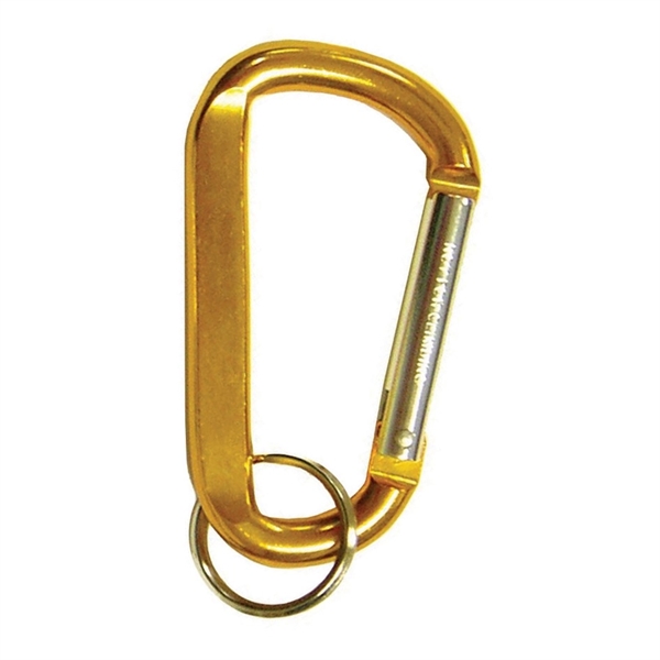 Aluminum carabiner with steel key ring, 8 mm.... from ASI 99030 Zipline / MainStream Promotions™