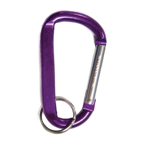 Aluminum carabiner with steel key ring, 8 mm.... from ASI 99030 Zipline / MainStream Promotions™
