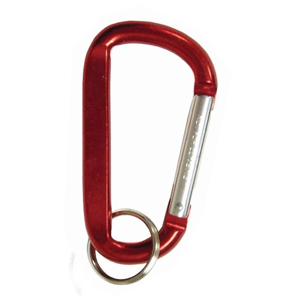 Aluminum carabiner with steel key ring, 8 mm.... from ASI 99030 Zipline / MainStream Promotions™