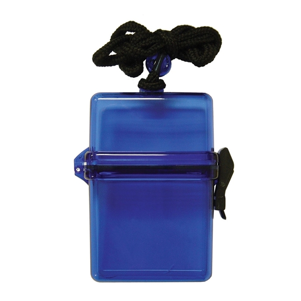 Plastic waterproof swim box with neck tote.... from ASI 99030 Zipline / MainStream Promotions™