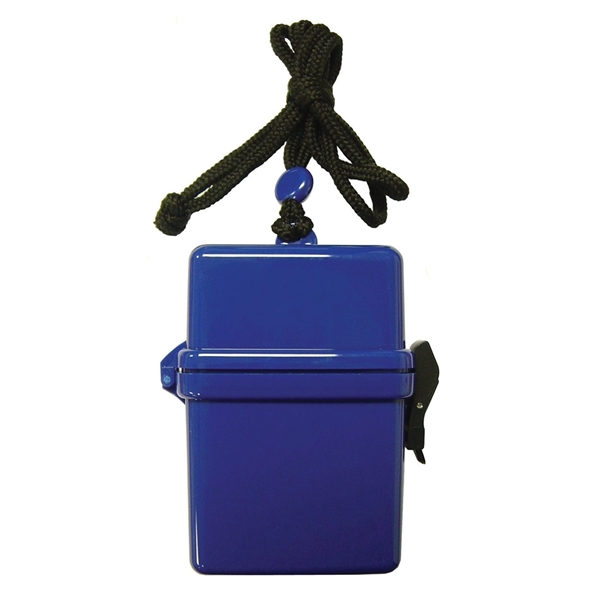 Plastic waterproof swim box with neck tote.... from ASI 99030 Zipline / MainStream Promotions™