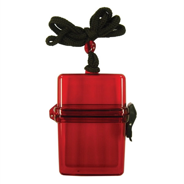 Plastic waterproof swim box with neck tote.... from ASI 99030 Zipline / MainStream Promotions™