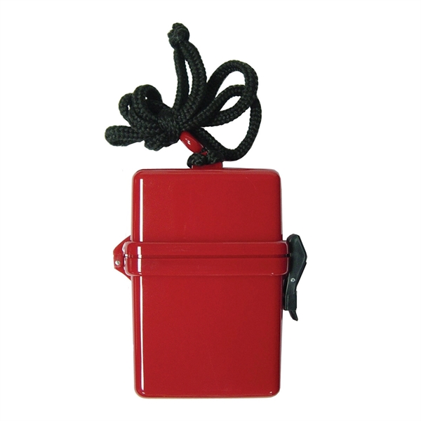 Plastic waterproof swim box with neck tote.... from ASI 99030 Zipline / MainStream Promotions™