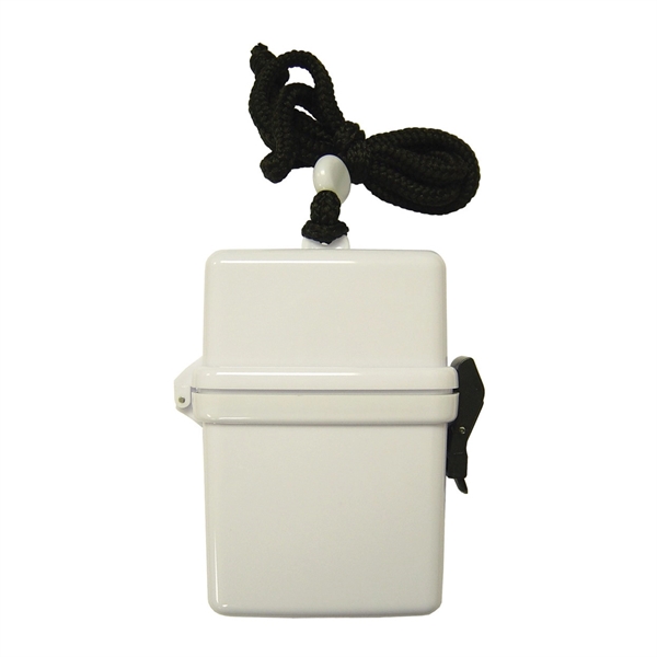 Plastic waterproof swim box with neck tote.... from ASI 99030 Zipline / MainStream Promotions™