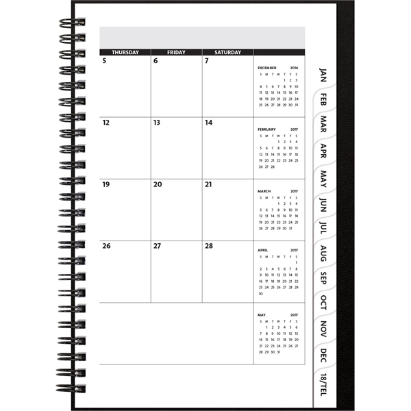 5.5" x 8.5" Value 2-Piece FlexPlanner monthly calendar, tabbed pages for... from ASI 91340 Journalbooks/Timeplanner Calendars