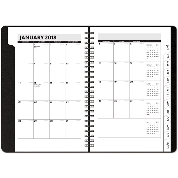 2.5" x 8.5" 14-month calendar, flexible full-color wraparound covers, rounded corners,... from ASI 91340 Journalbooks/Timeplanner Calendars
