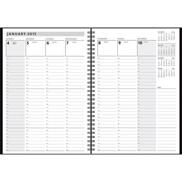 7" x 10" hard cover weekly appointment and scheduling planner with... from ASI 91340 Journalbooks/Timeplanner Calendars