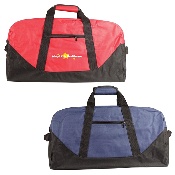 600D polyester duffle bag with zippered pockets with top and side... from ASI 34800 Alstar Creations