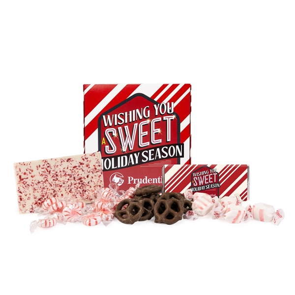 Holiday Heaven Box with mints, peppermint bark and taffy, and dark... from ASI 44900 NC Custom (CI/Lanco) / Lanco