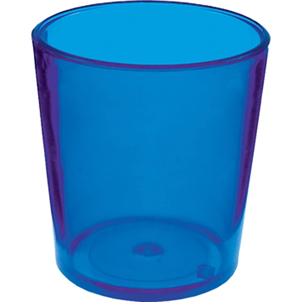 2 oz. Colored Plastic Shot Glass, USA made of rugged Styrene... from ASI 61952 Howw Mfg Co Inc / Howw USA