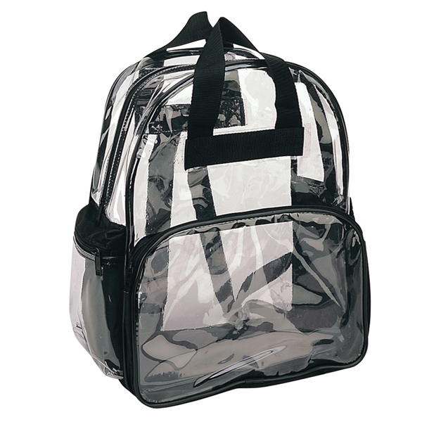 Clear vinyl backpack with two top carying handles, two zippered side... from ASI 34800 Alstar Creations