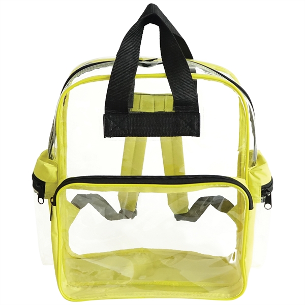 Clear vinyl backpack with two top carying handles, two zippered side... from ASI 34800 Alstar Creations