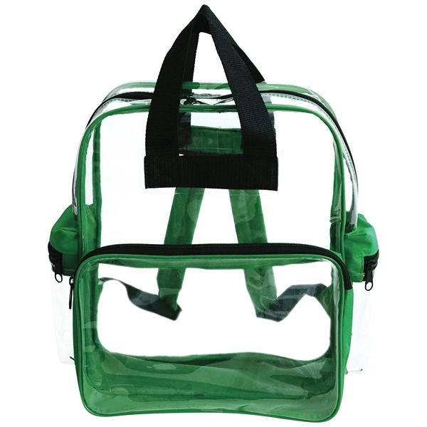 Clear vinyl backpack with two top carying handles, two zippered side... from ASI 34800 Alstar Creations
