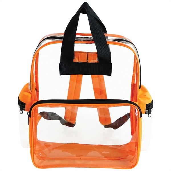 Clear vinyl backpack with two top carying handles, two zippered side... from ASI 34800 Alstar Creations