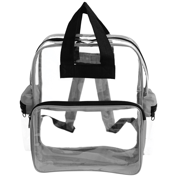 Clear vinyl backpack with two top carying handles, two zippered side... from ASI 34800 Alstar Creations