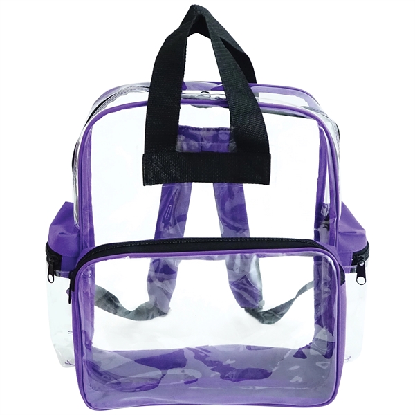 Clear vinyl backpack with two top carying handles, two zippered side... from ASI 34800 Alstar Creations