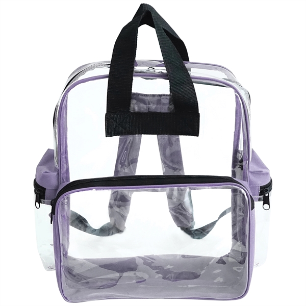 Clear vinyl backpack with two top carying handles, two zippered side... from ASI 34800 Alstar Creations